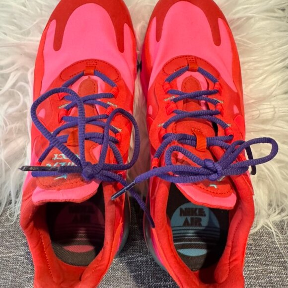 Nike Air Max 270 React in Mystic Red/Pink Blast/Habanero Red/Bright Crimson 8.5 - Picture 2 of 10